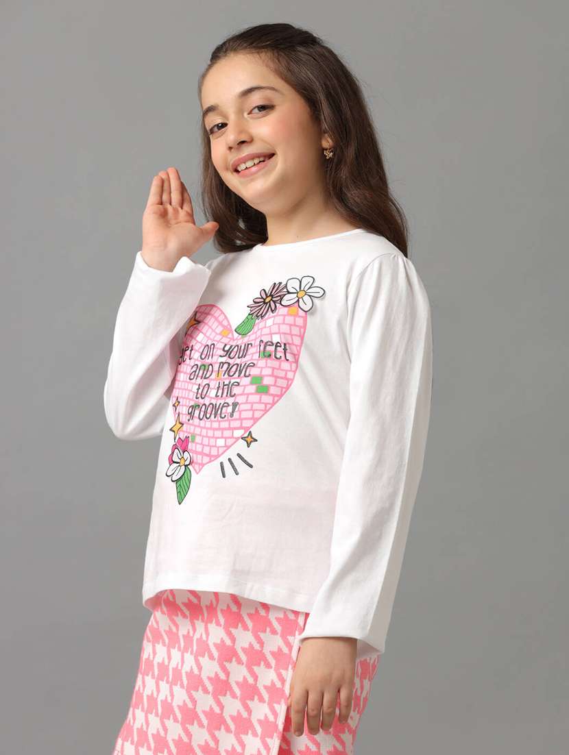 girls printed long sleeve tee - 22292029 -  Standard Image - 2