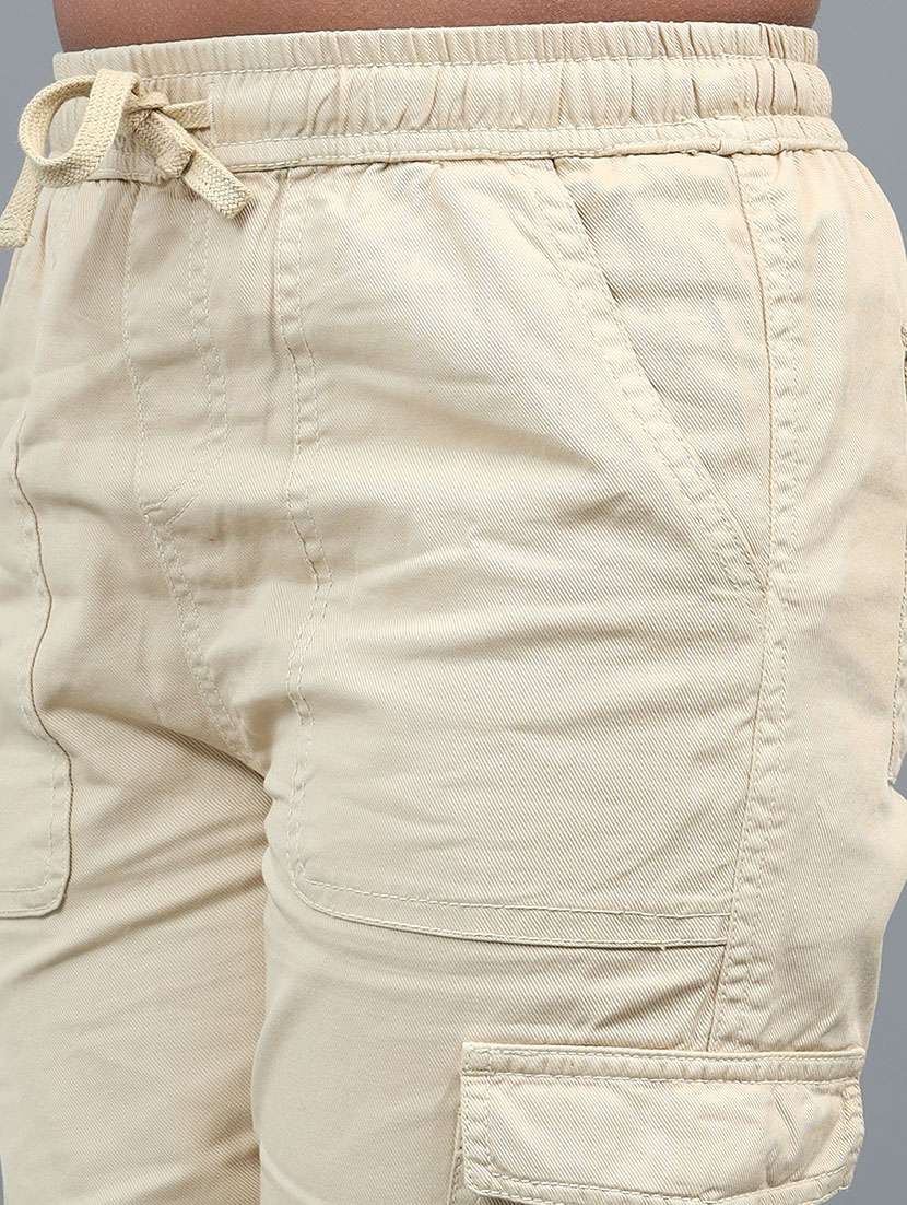 girls solid mid rise cargos trouser - 22292142 -  Standard Image - 2