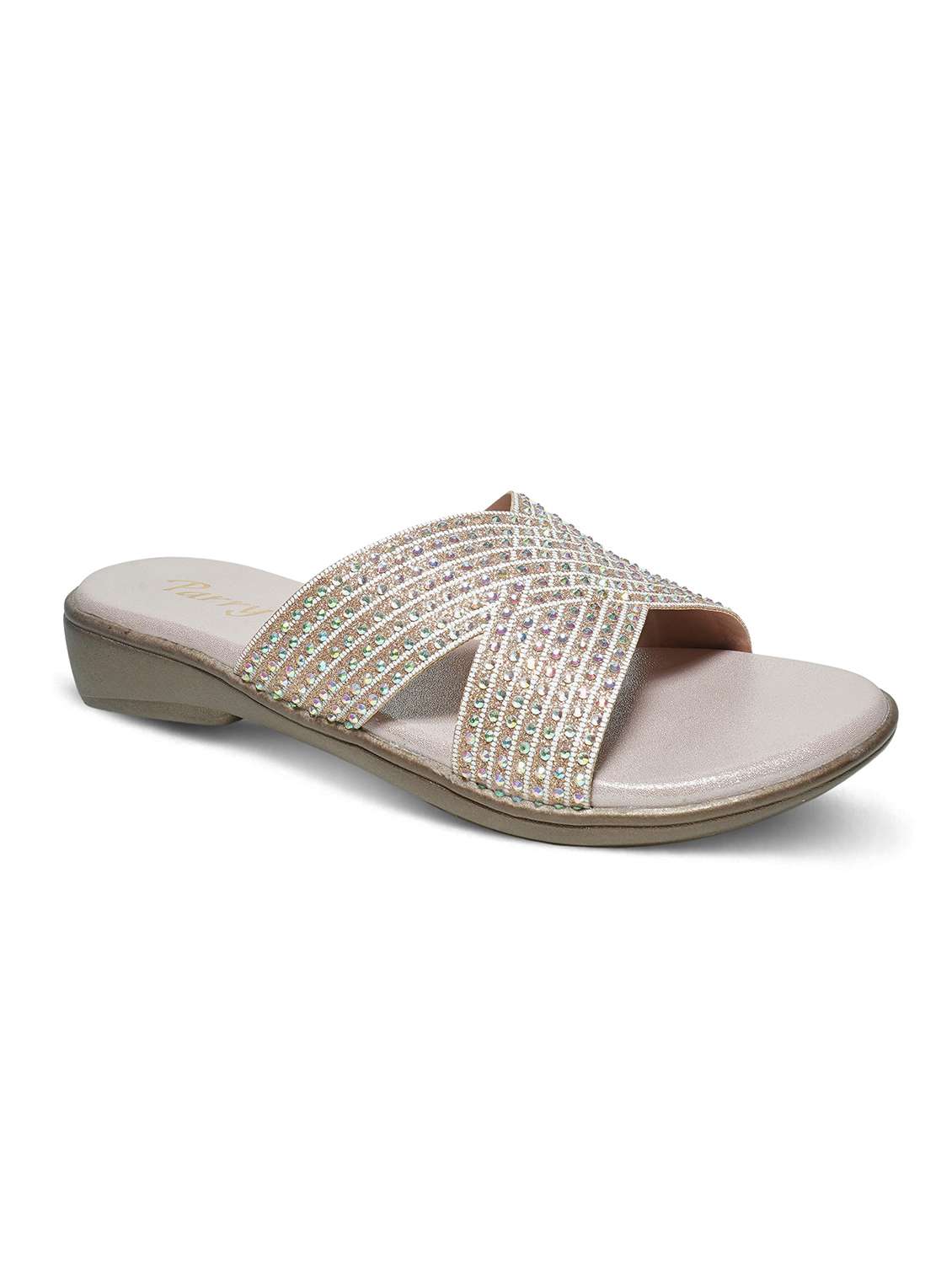 women embellished slip on flat sandals - 22292244 -  Standard Image - 2