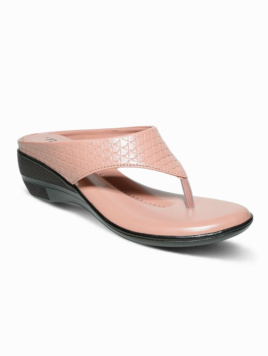 women pink slip on wedge - 22292251 -  Standard Image - 2
