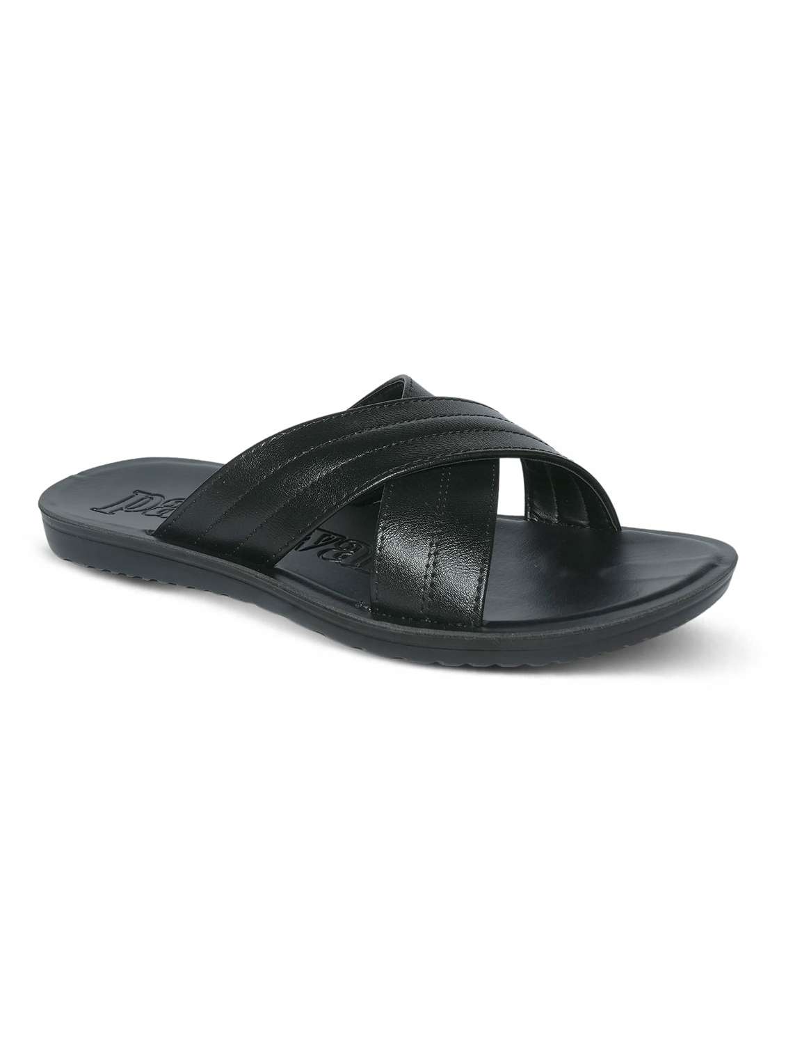 men black slip on sandal - 22292269 -  Standard Image - 2