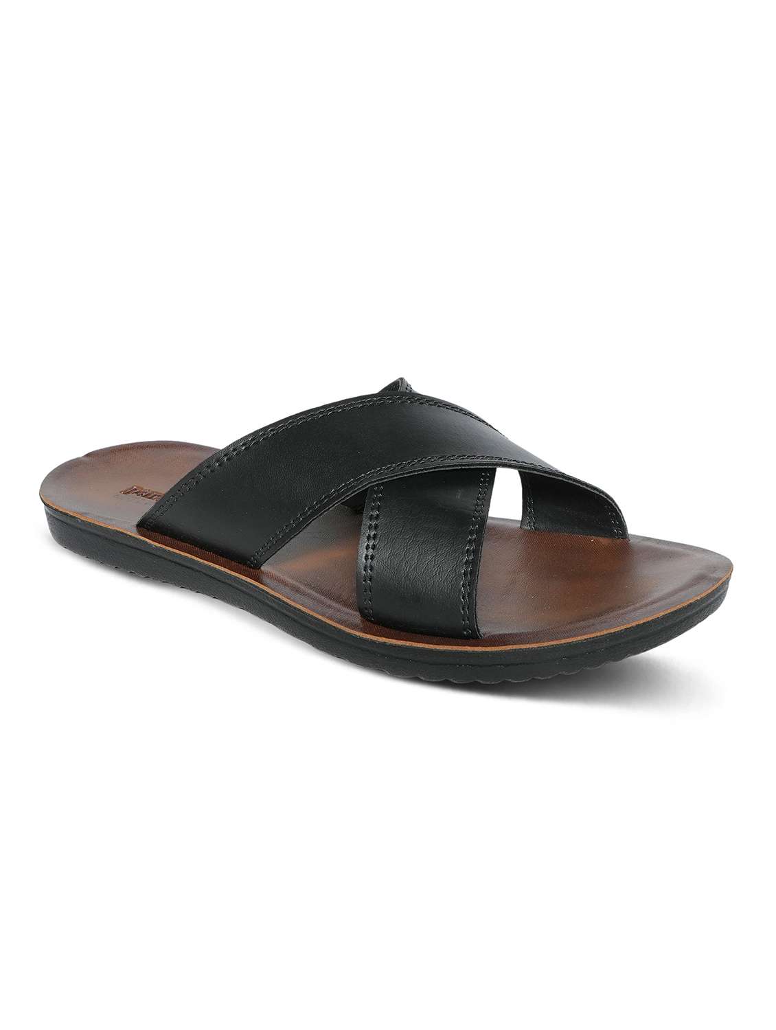 men black slip on sandal - 22292270 -  Standard Image - 2