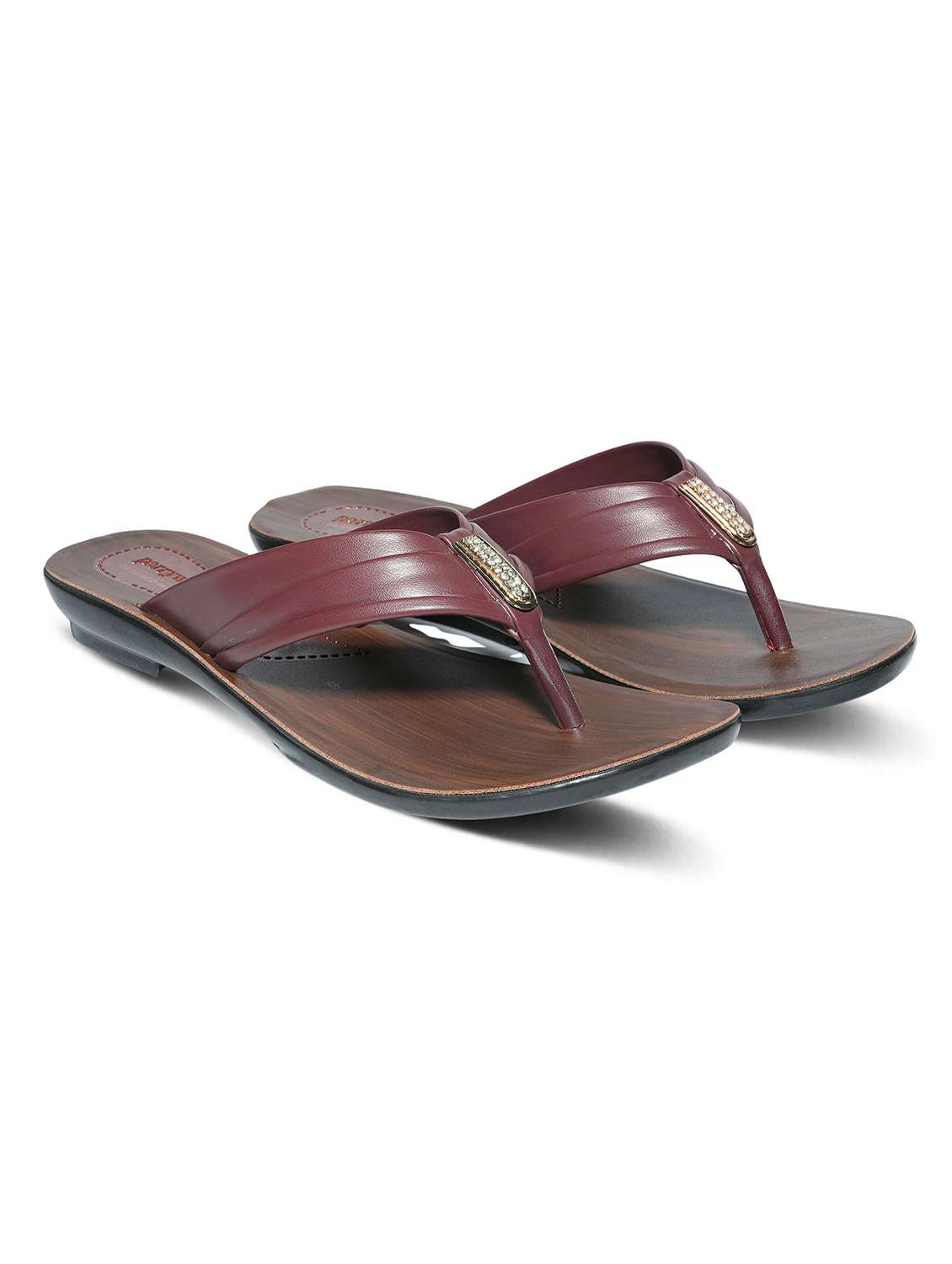 women solid slip on flat sandals
