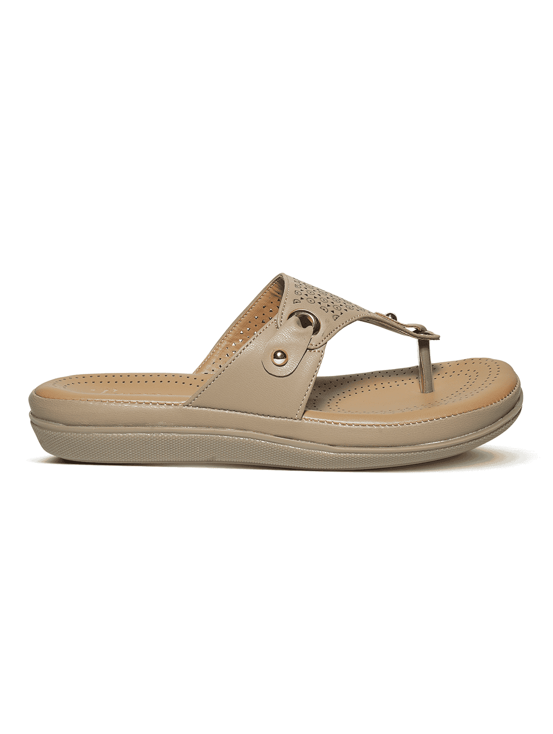 women beige slip on flat sandals - 22292277 -  Standard Image - 2