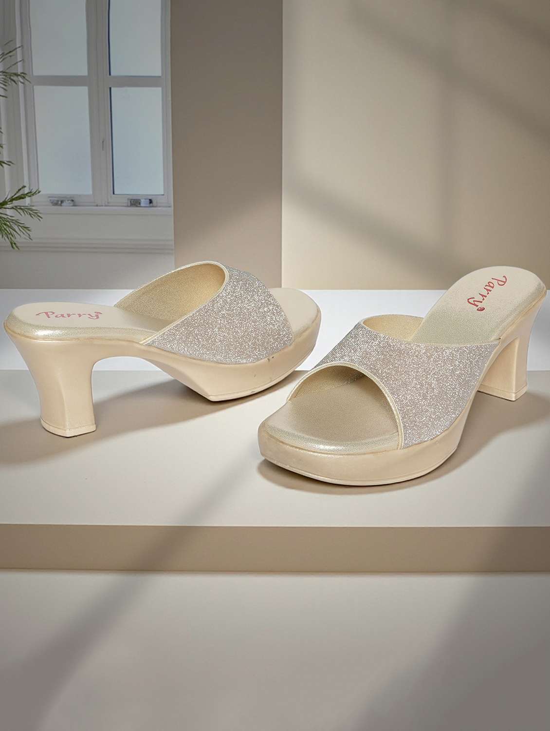 women solid slip on sandals