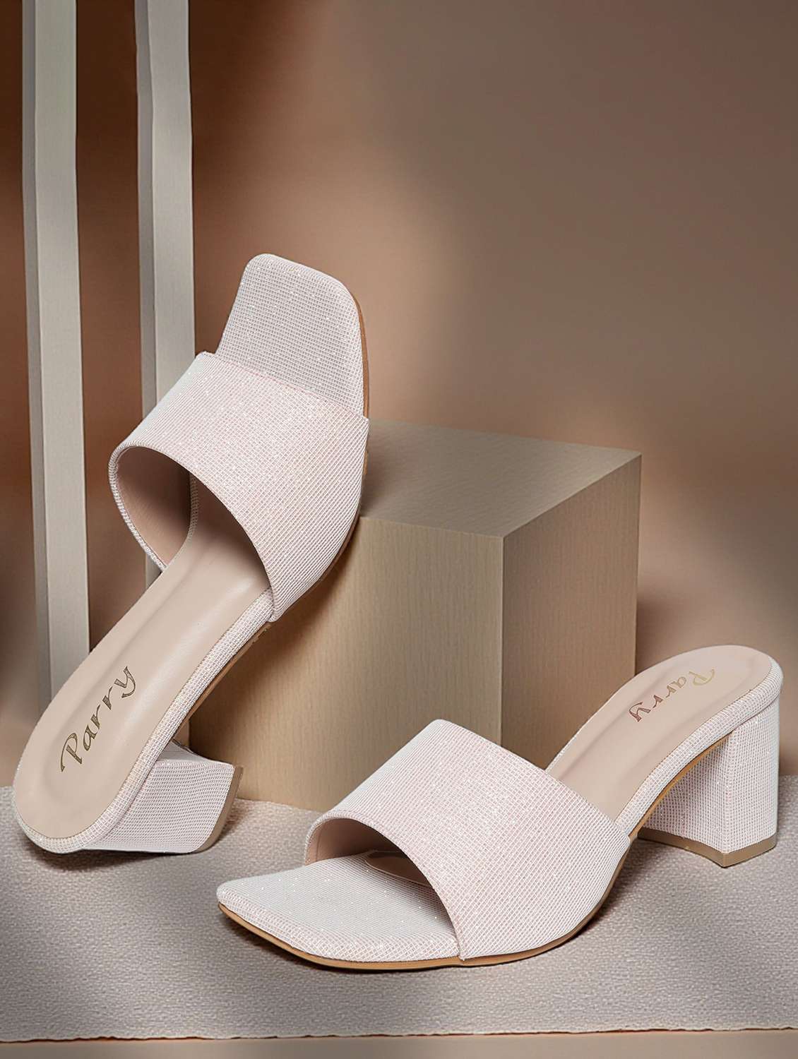 women solid slip on sandals