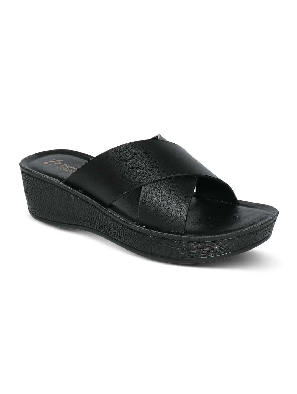 women black slip on wedge - 22292295 -  Standard Image - 2