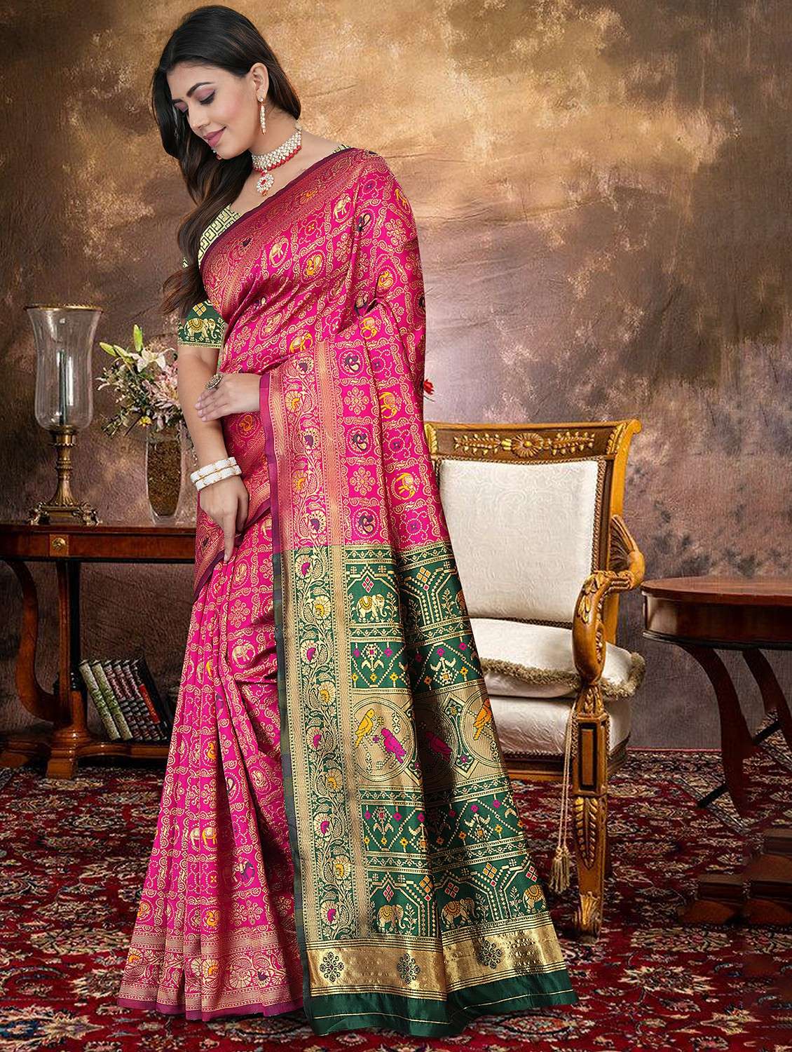 women self design banarasi saree with blouse - 22292568 -  Standard Image - 2