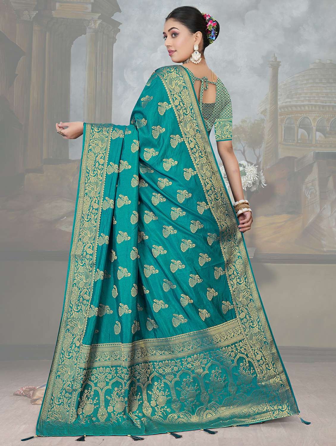 women self design banarasi saree with blouse - 22292578 -  Standard Image - 2