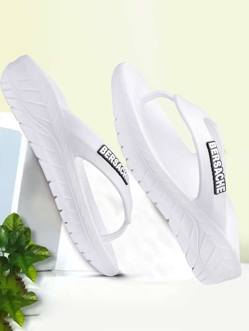 men solid toe seperator slipper