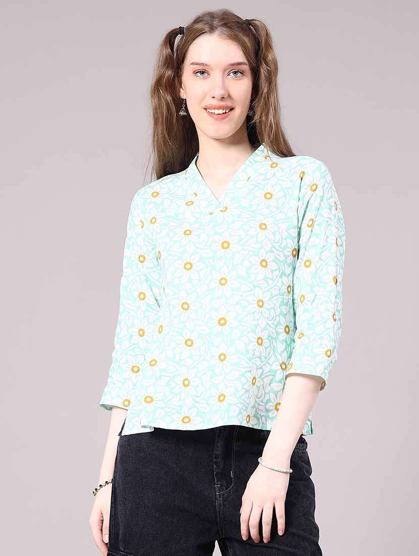 women green rayon straight kurti - 22293244 -  Standard Image - 2
