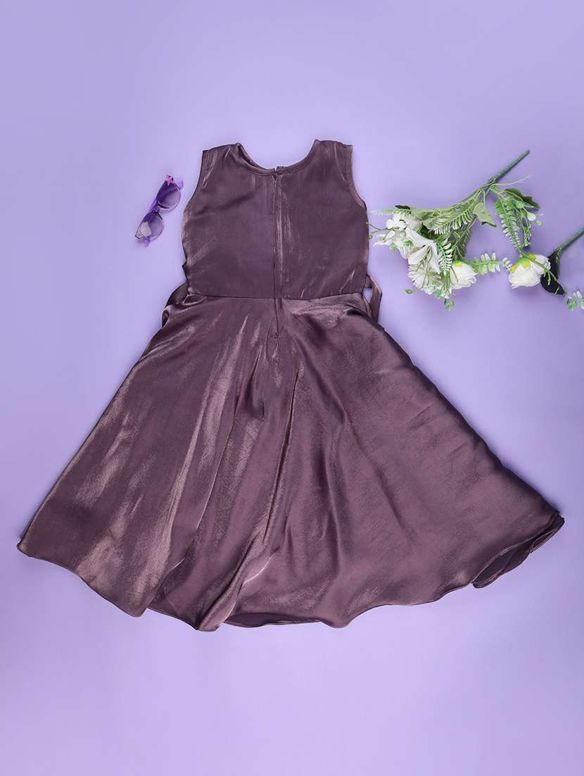 girls self designed sleeveless flared frock - 22293420 -  Standard Image - 2