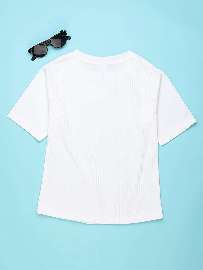 girls solid short sleeve tee - 22293445 -  Standard Image - 2