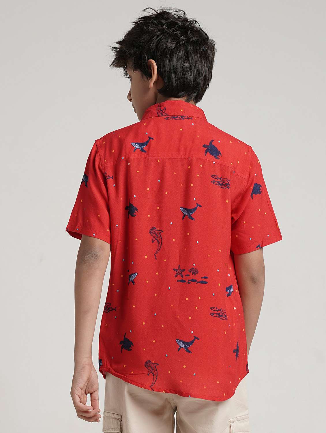 red cotton shirt - 22293465 -  Standard Image - 2