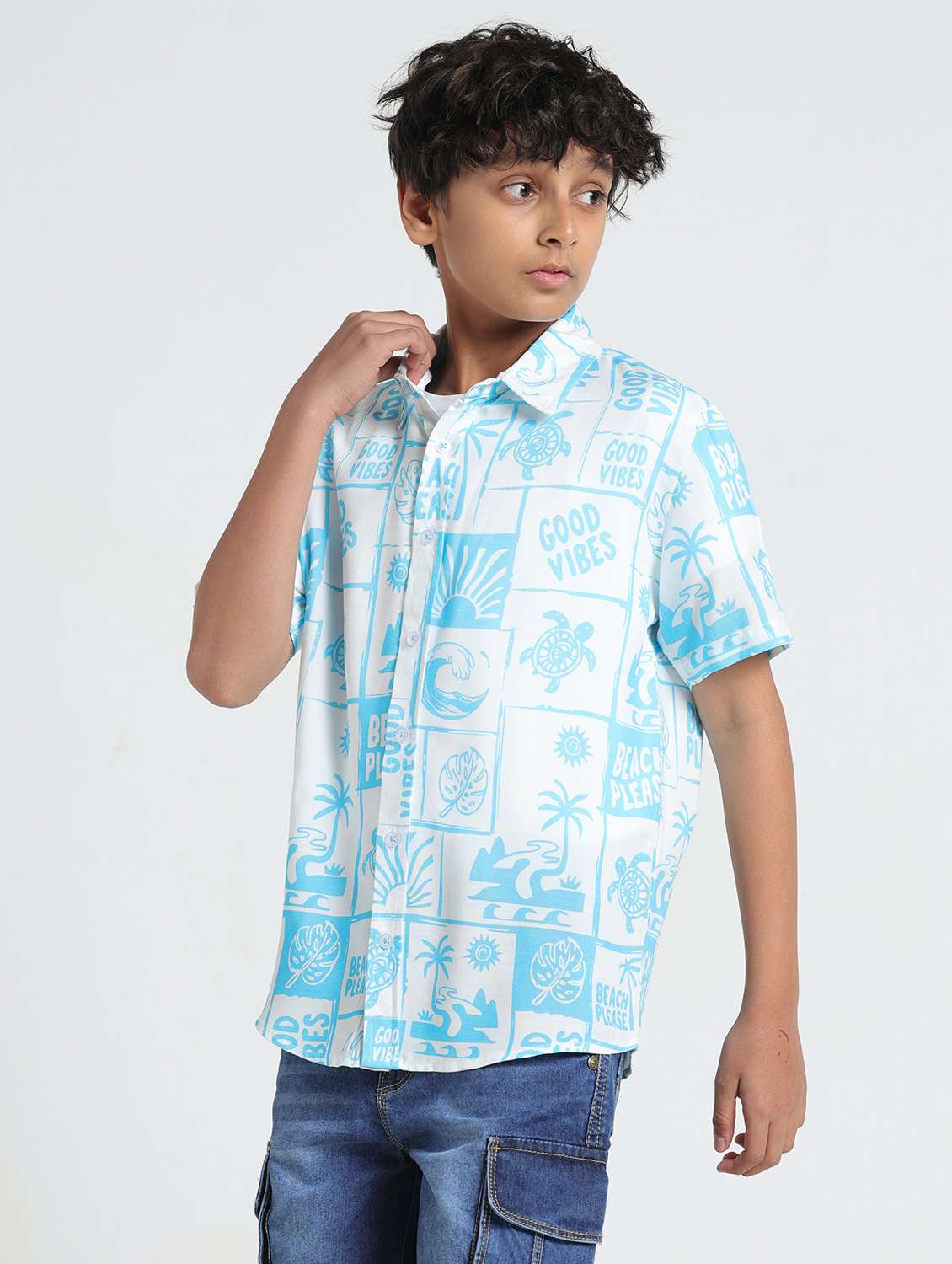 blue cotton shirt - 22293470 -  Standard Image - 2