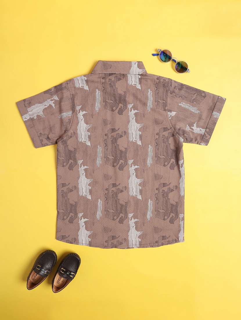 boys printed short sleeves casual shirt - 22293476 -  Standard Image - 2
