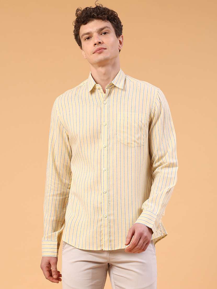 men striped long sleeve regular fit casual shirt - 22293488 -  Standard Image - 2