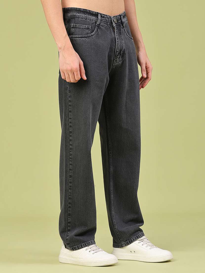 men plain mid rise full length jeans - 22293583 -  Standard Image - 2