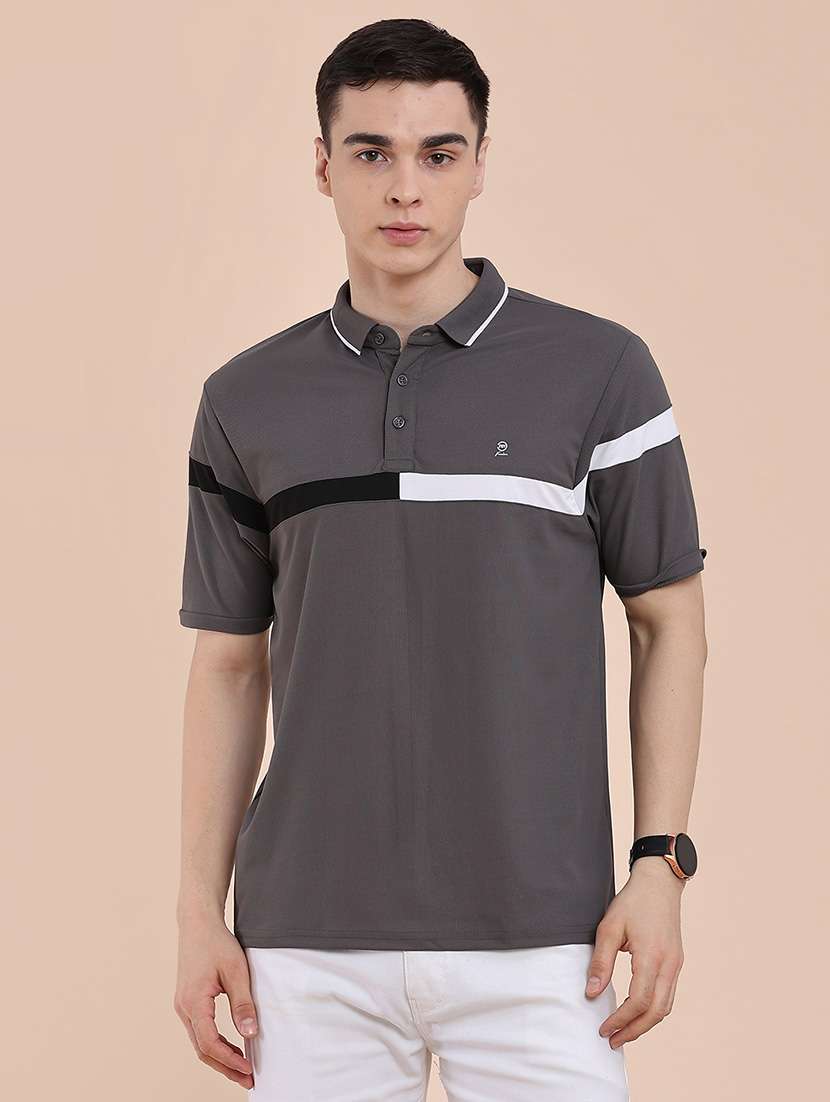 men taped short sleeves polo t-shirt - 22293607 -  Standard Image - 2