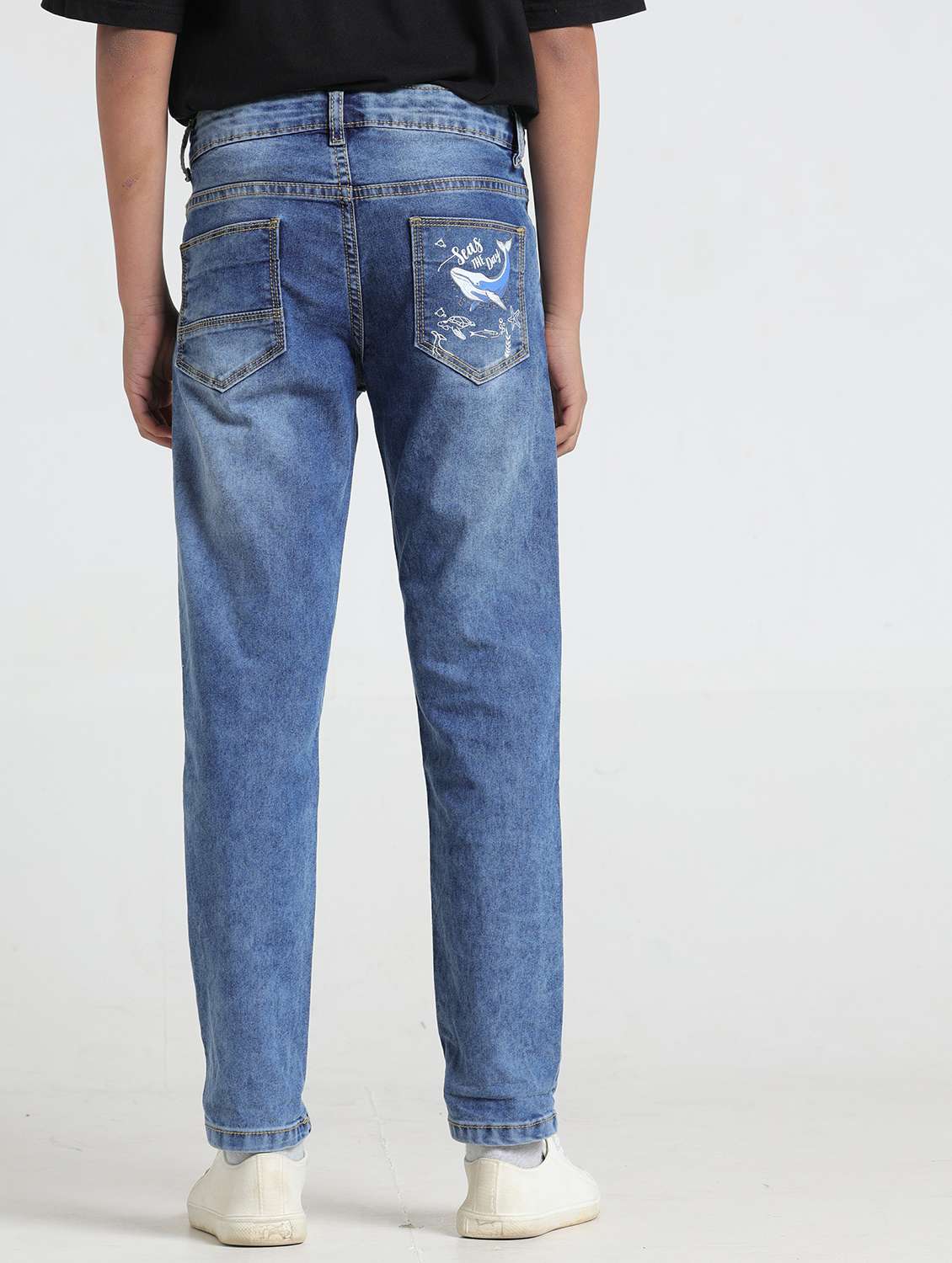 boys solid mid rise slim fit jean - 22293624 -  Standard Image - 2