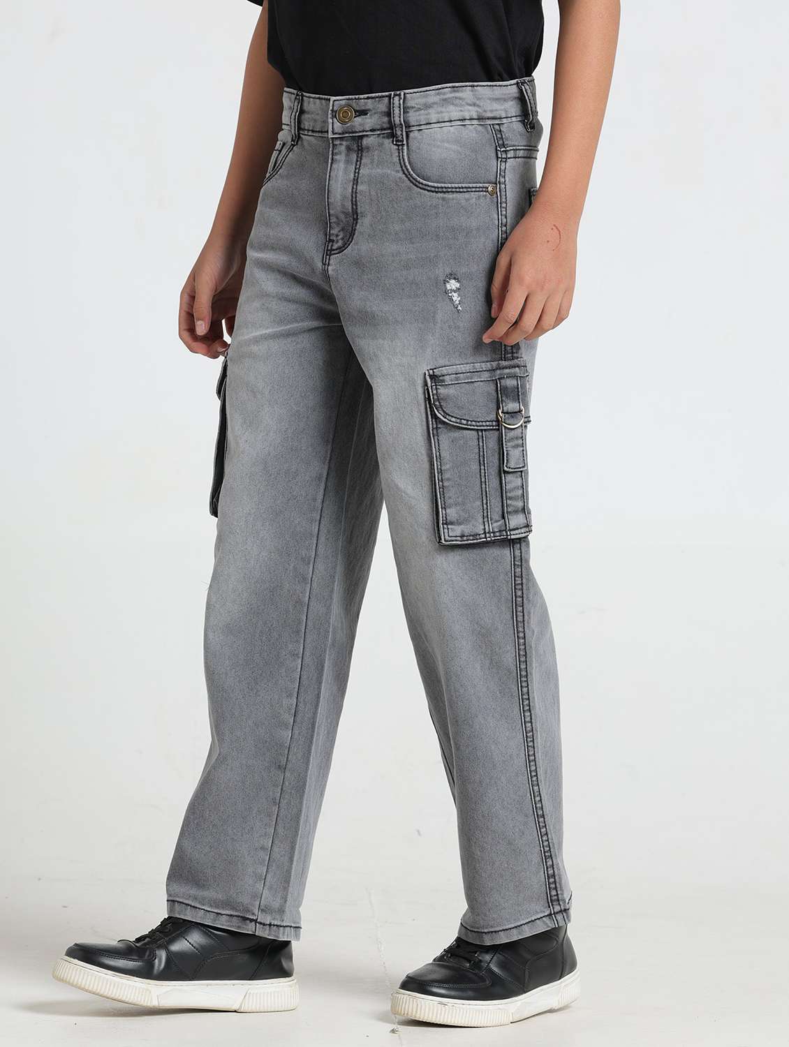 Grey Denim Distressed Jean - 22293627 -  Standard Image - 2