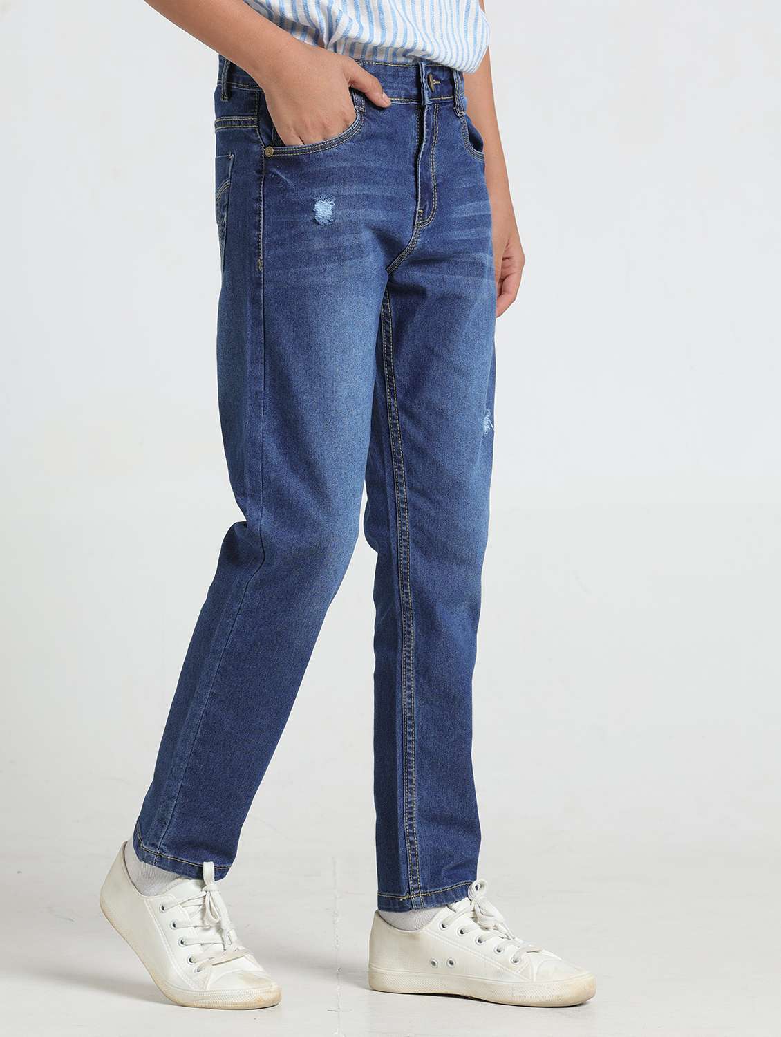 blue denim distressed jean - 22293628 -  Standard Image - 2