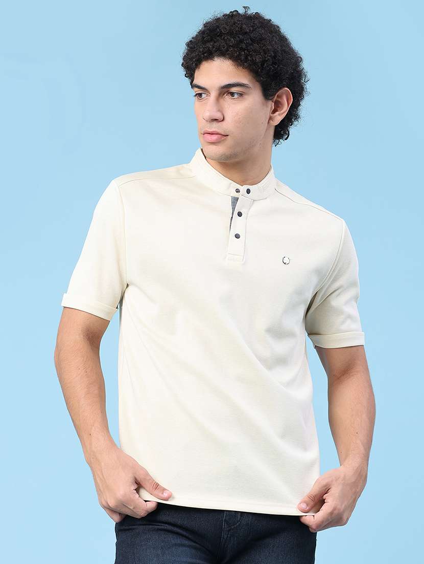 men solid short sleeves regular fit t-shirt - 22293676 -  Standard Image - 2