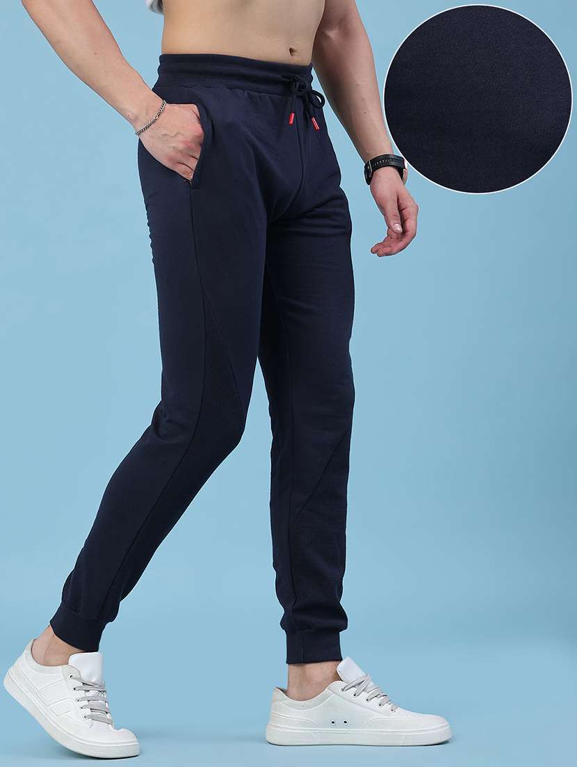 men solid mid rise regular fit jogger - 22293788 -  Standard Image - 2