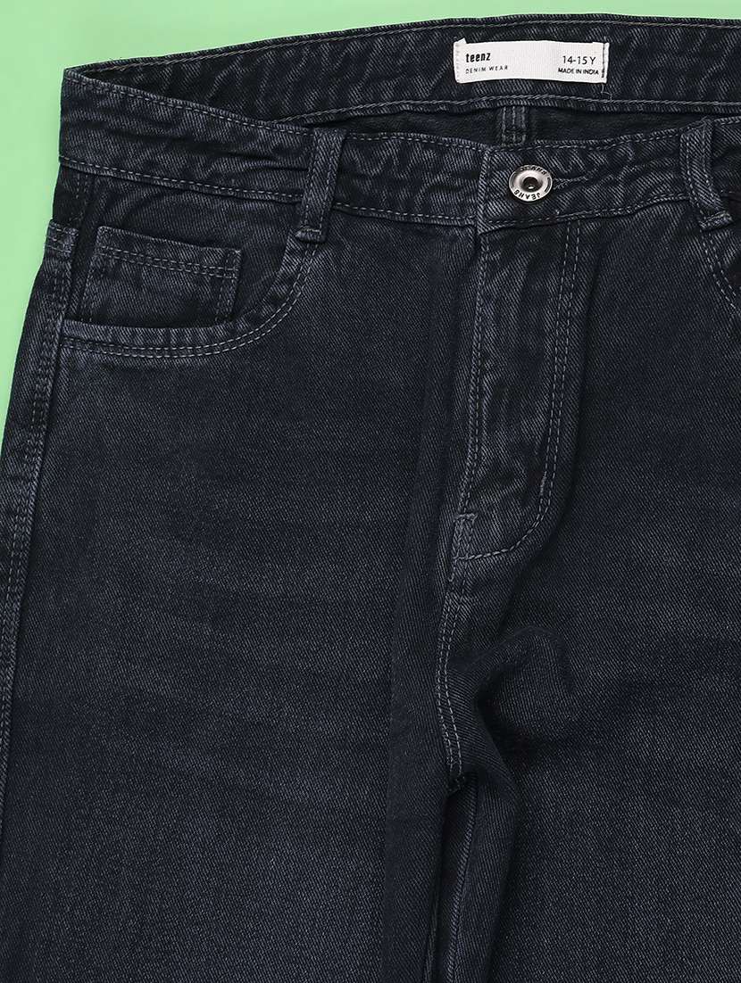 Girls Solid Mid Rise Straight Jeans - 22293807 -  Standard Image - 2