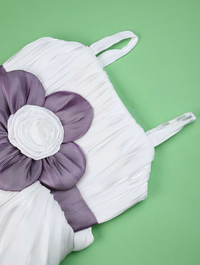 girls self designed sleeveless flared frock - 22293879 -  Standard Image - 2