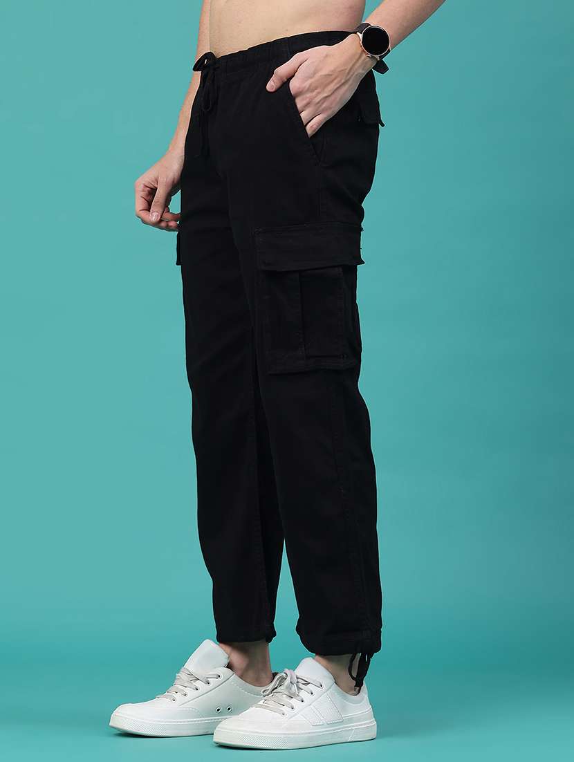 men solid mid rise regular fit cargo  - 22293917 -  Standard Image - 2