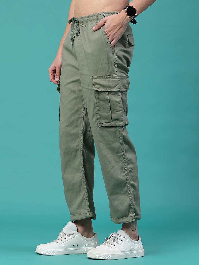 men solid mid rise regular fit cargo  - 22293919 -  Standard Image - 2