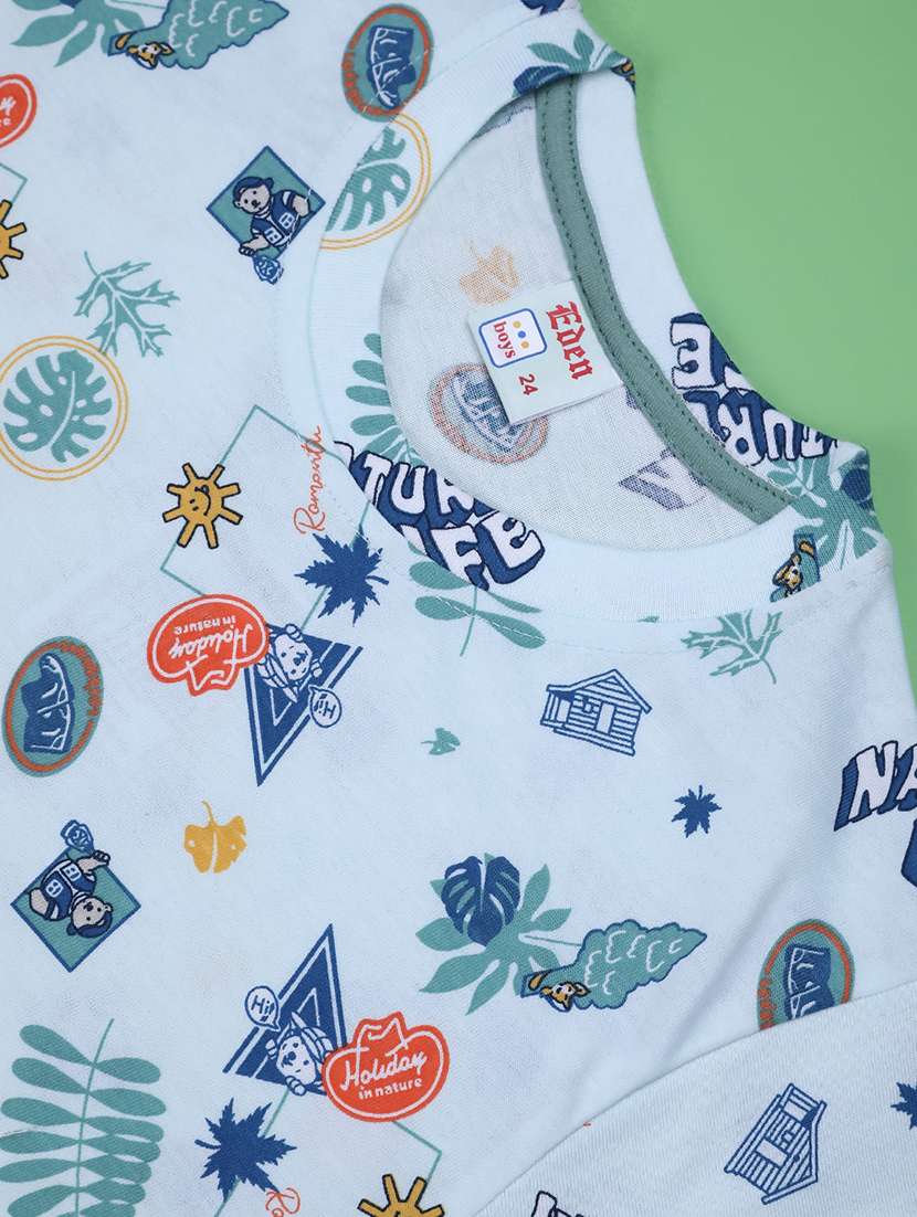 boys printed t-shirt & shorts co-ords set - 22293996 -  Standard Image - 2