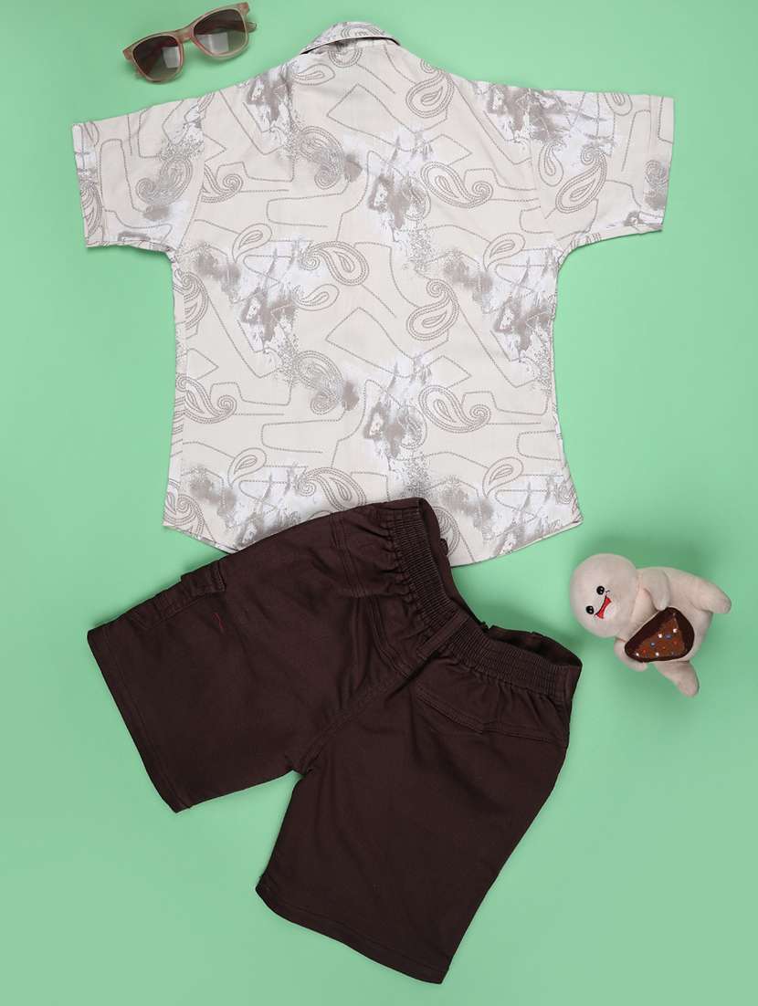 kids printed shirt and shorts set - 22294039 -  Standard Image - 2