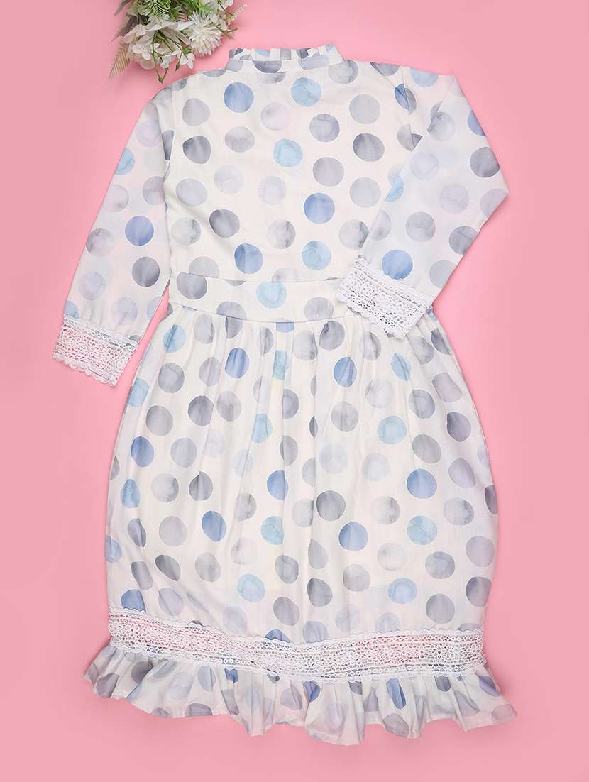 girls printed long sleeve tiered dress - 22294048 -  Standard Image - 2