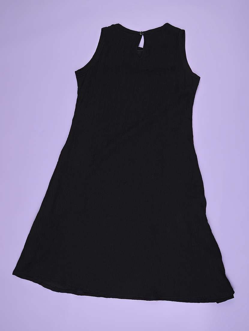 girls solid sleeveless fit & flare dress - 22294083 -  Standard Image - 2