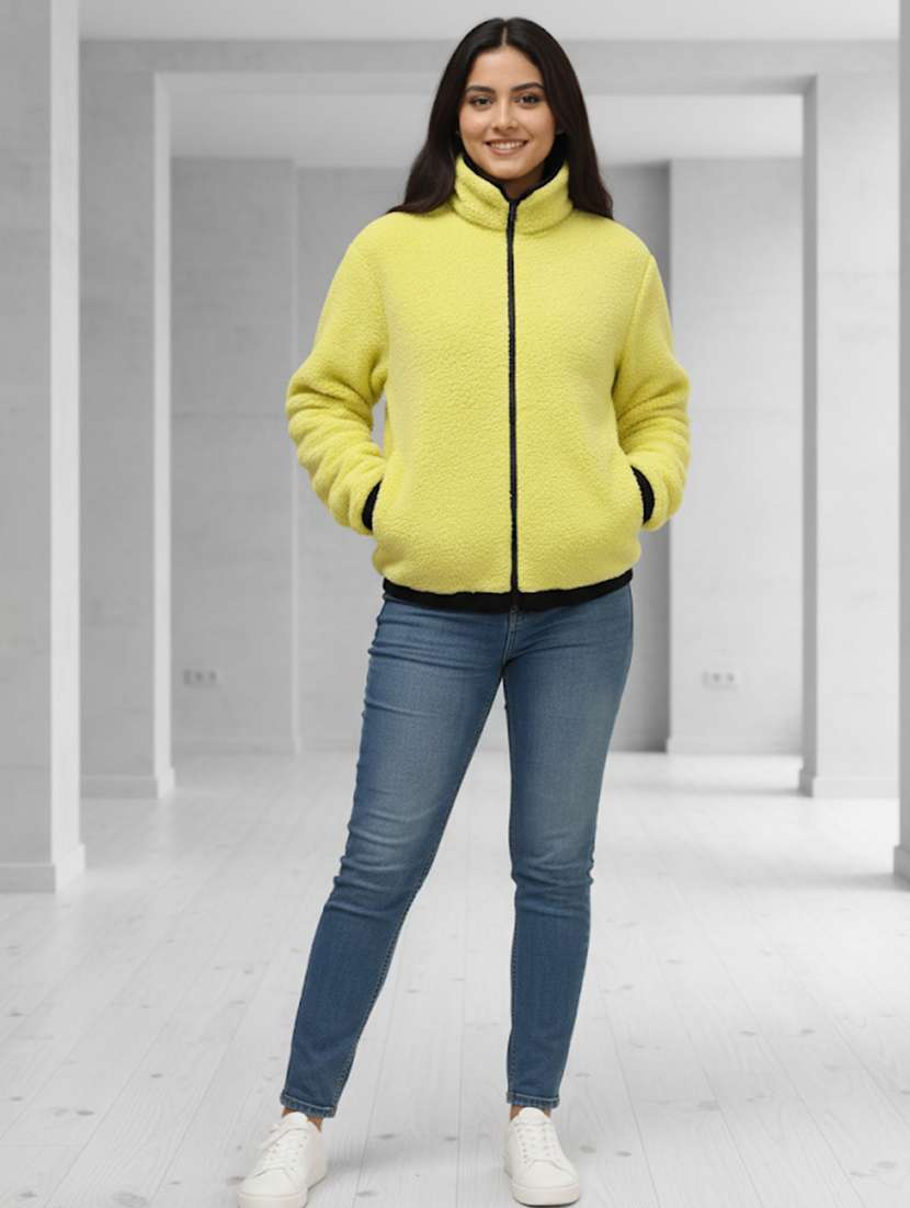 women solid long sleeve regular jacket - 22294264 -  Standard Image - 2