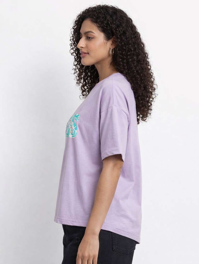 women pack of 2 printed oversized t-shirt - 22294867 -  Standard Image - 2