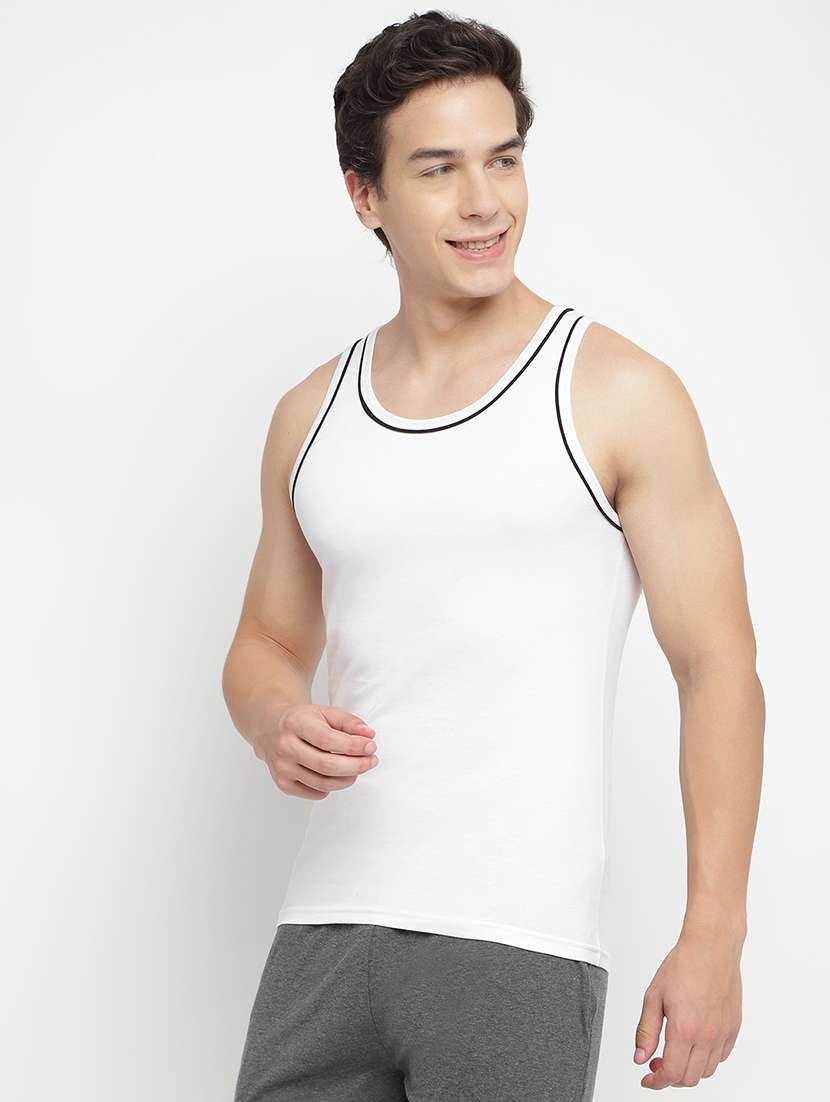 men pack of 3 solid sleeveless vest - 22294869 -  Standard Image - 2