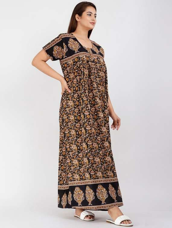 women printed short sleeve nighty - 22294892 -  Standard Image - 2