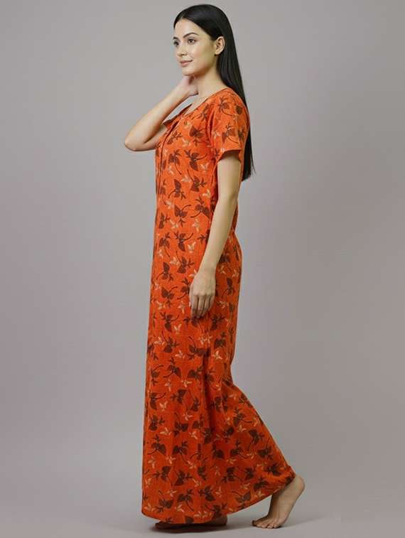 women printed short sleeve nighty - 22294893 -  Standard Image - 2