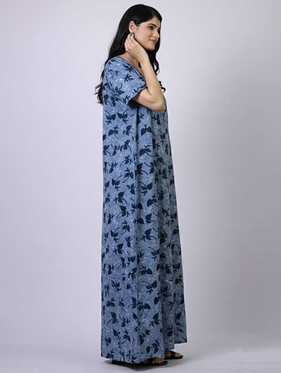 women printed short sleeve nighty - 22294895 -  Standard Image - 2