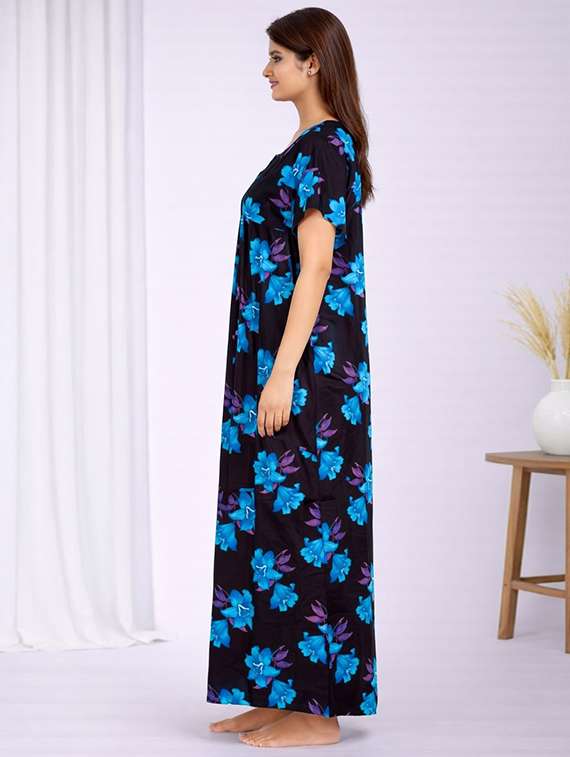 women printed short sleeve nighty - 22294906 -  Standard Image - 2