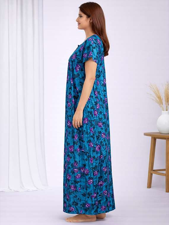 women printed short sleeve nighty - 22294907 -  Standard Image - 2