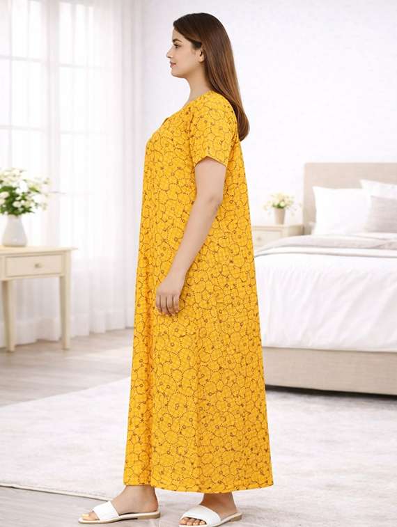 women printed short sleeve nighty - 22294957 -  Standard Image - 2