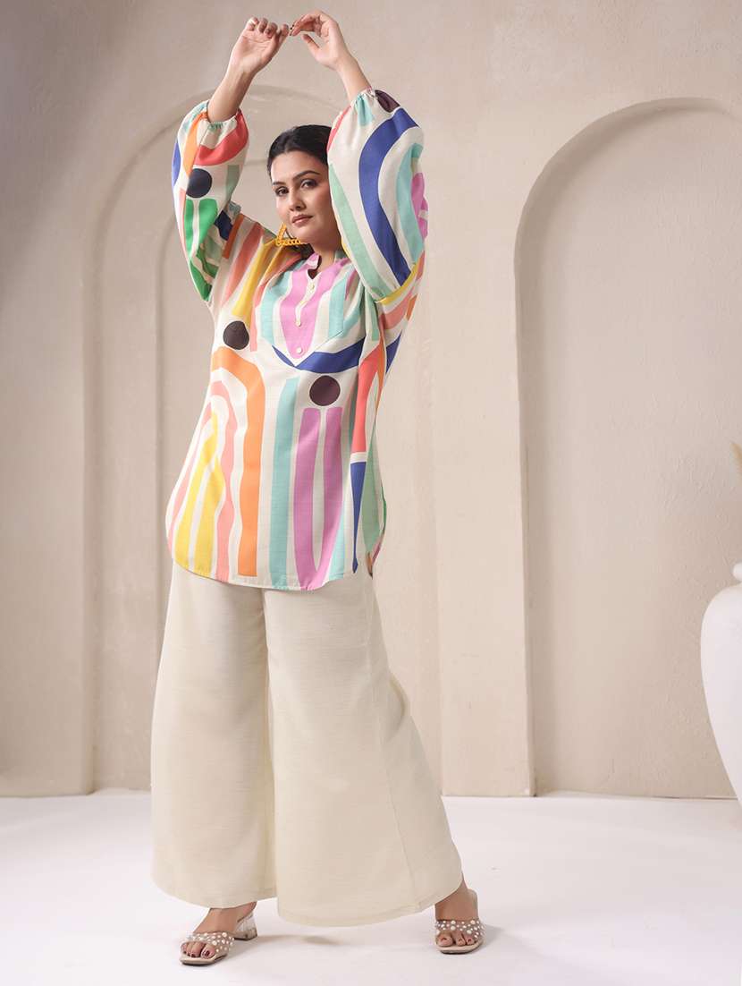 women printed long sleeve ethnic co-ord set - 22294984 -  Standard Image - 2