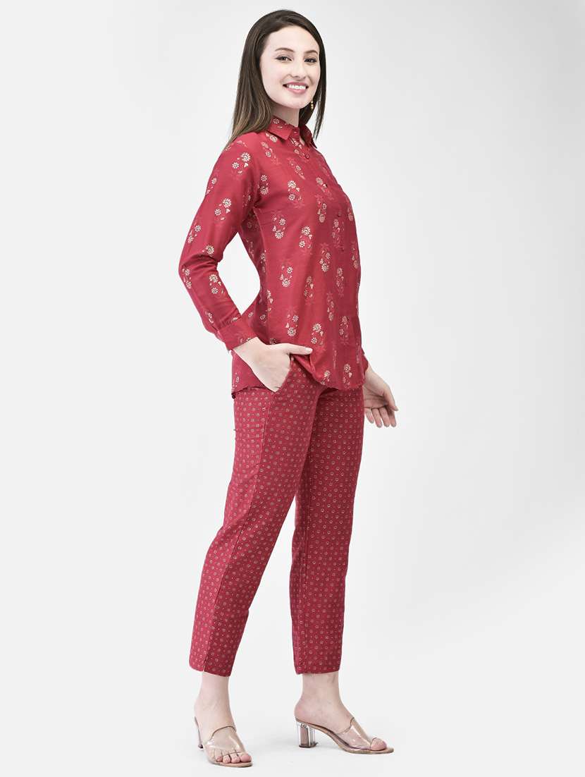 women floral printed long sleeve ethnic co-ord set - 22295000 -  Standard Image - 2