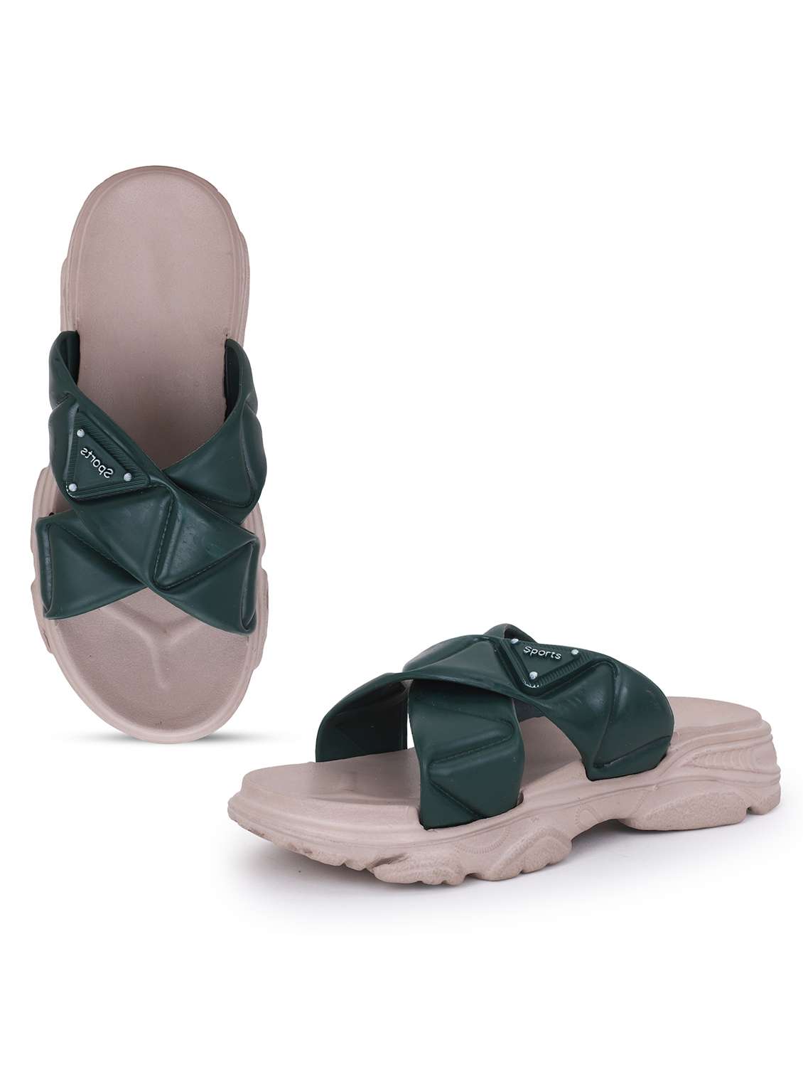 women solid slip on slides - 22295037 -  Standard Image - 2