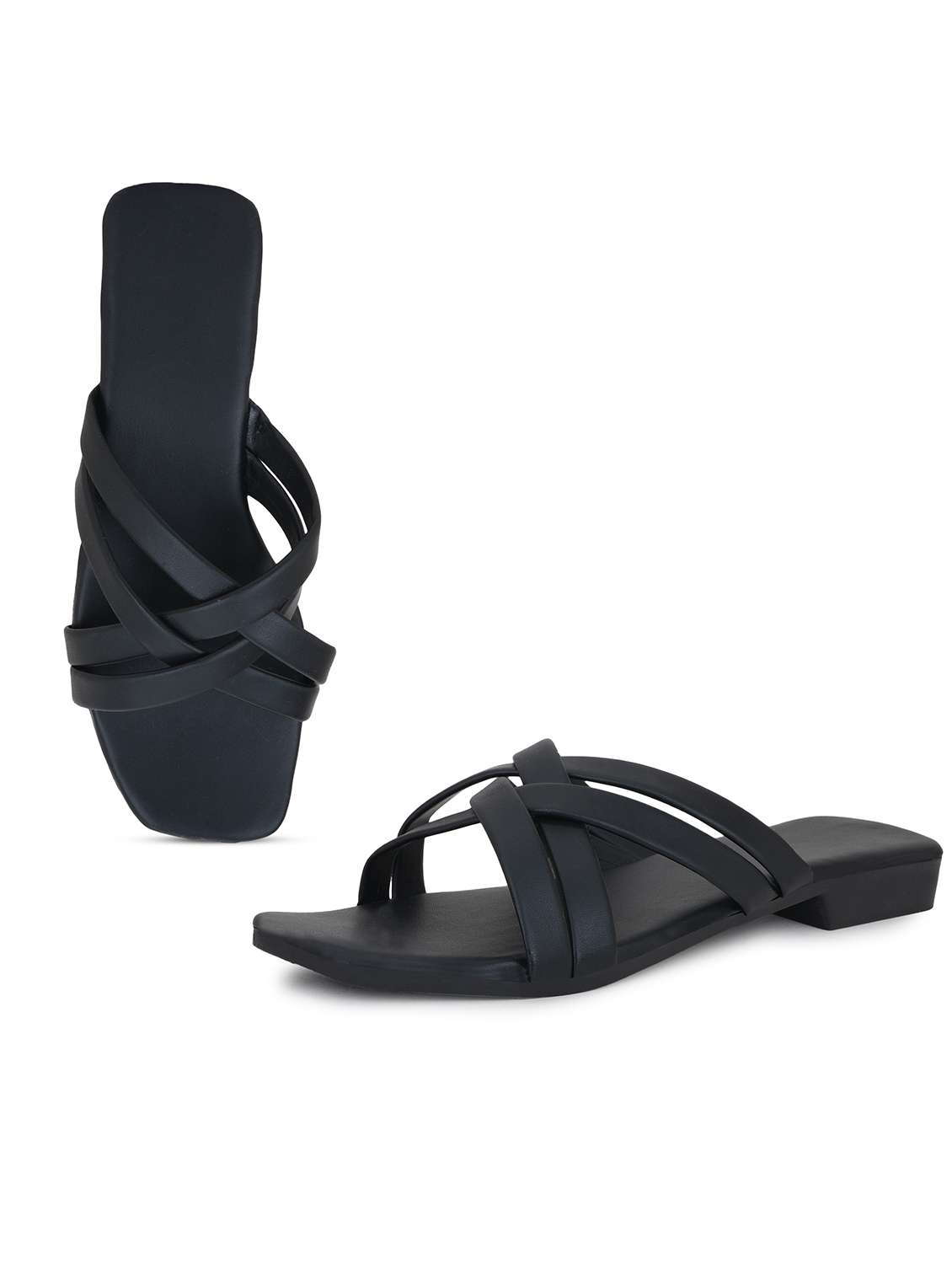 women solid slip on flat sandal - 22295051 -  Standard Image - 2