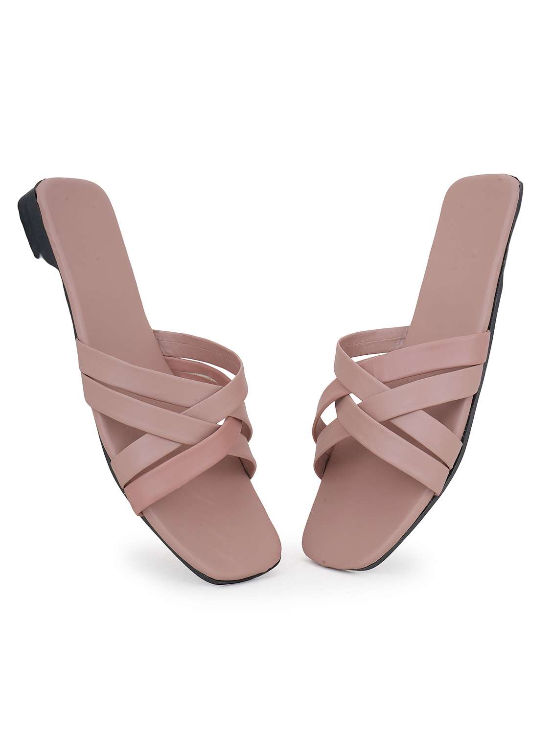 women solid slip on flat sandal - 22295052 -  Standard Image - 2